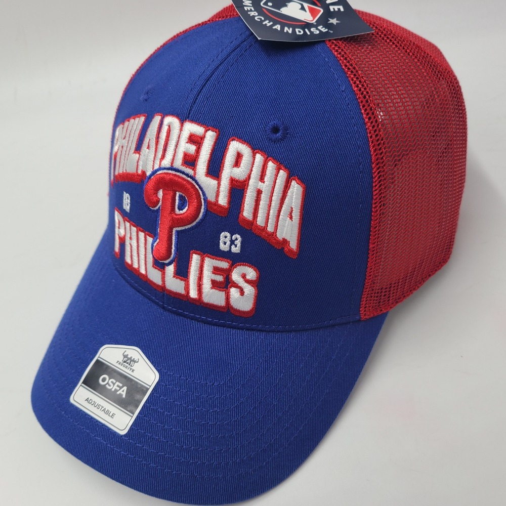 Philadelphia Phillies Hat Snapback Trucker Mesh Fan Favorite Blue Red MLB Men